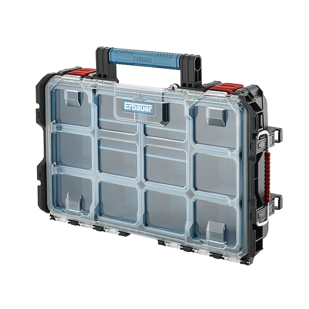 Erbauer Connecx Modular Storage Black Organiser with 10 compartments