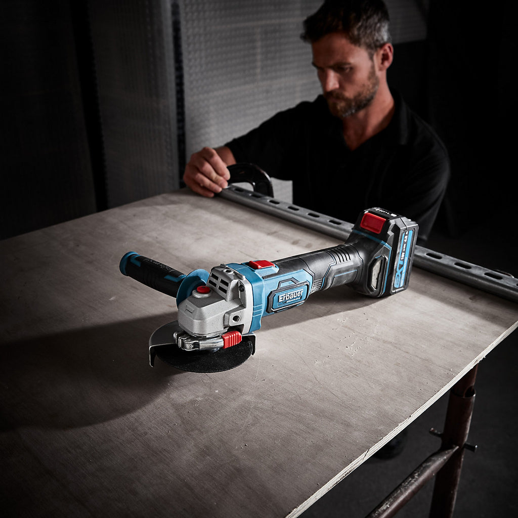 Erbauer EXT 18V 115mm Brushless Cordless Angle grinder (Bare Tool) - EAG18-Li - Refurbished