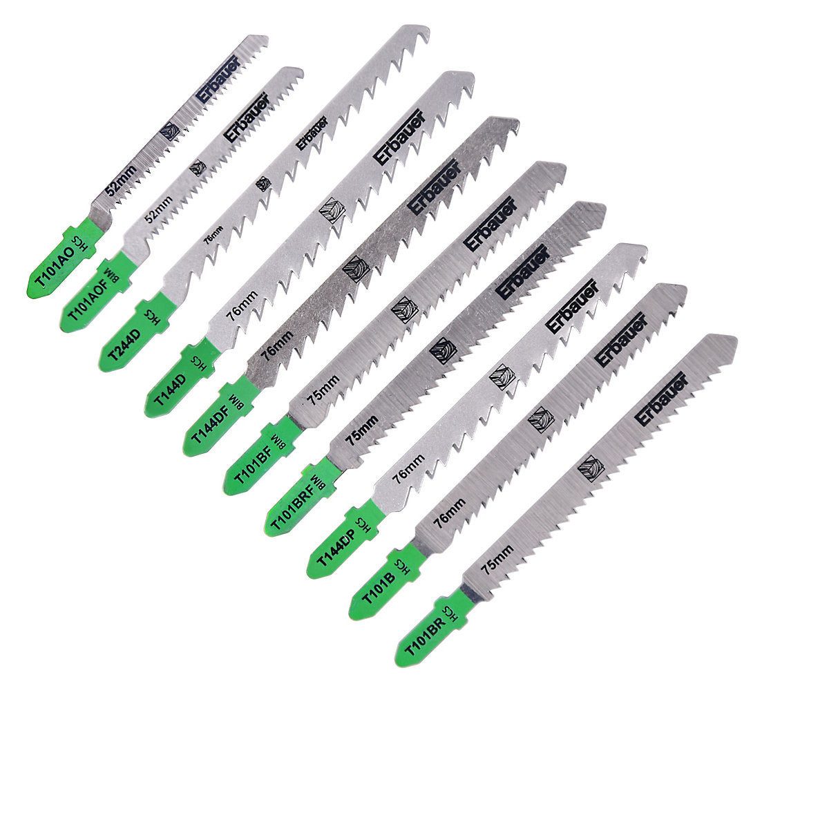 Erbauer T-shank 10 piece Jigsaw blade set