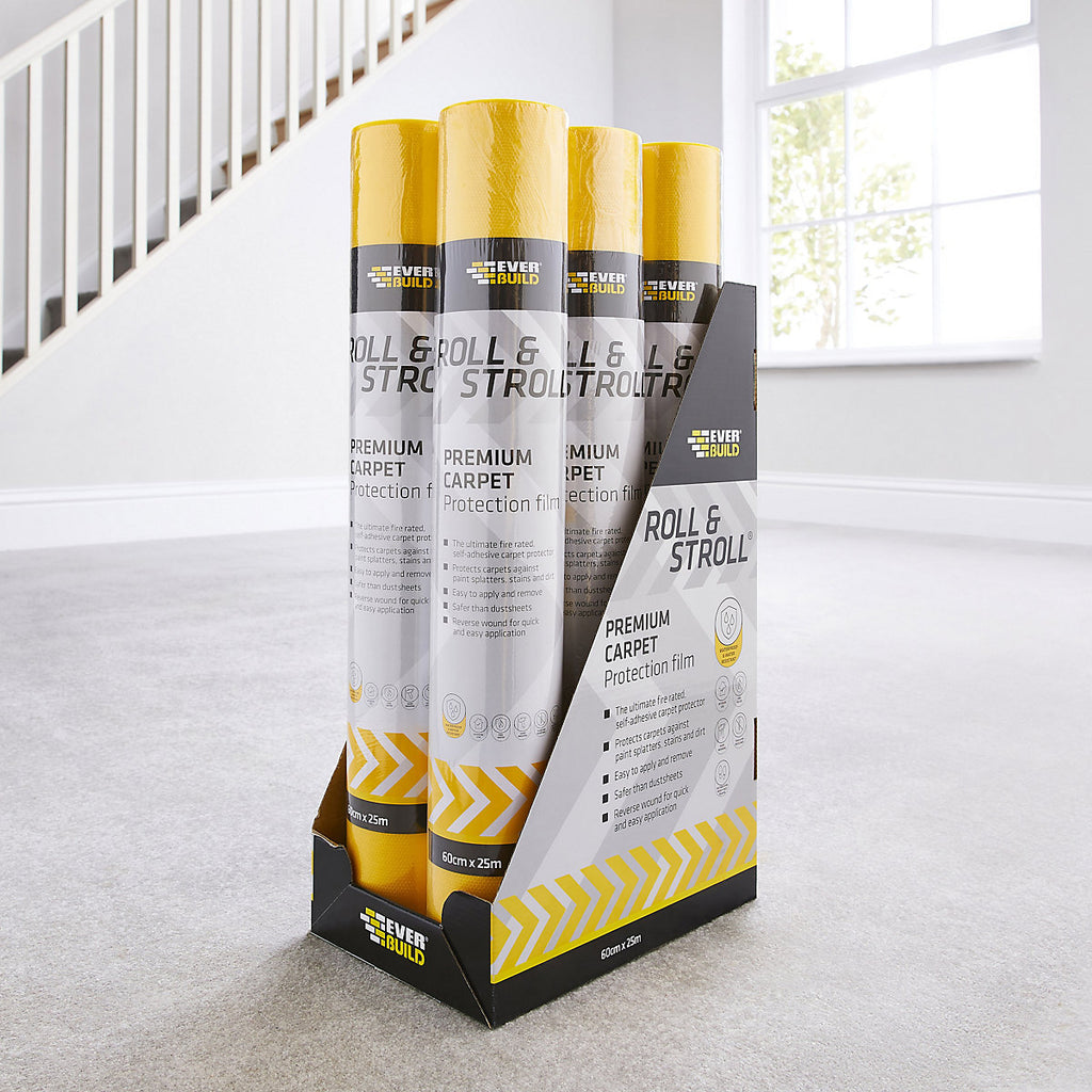 Everbuild Roll & Stroll Premium Non-slip Plastic Protector roll, (L)25m x (W)0.6m