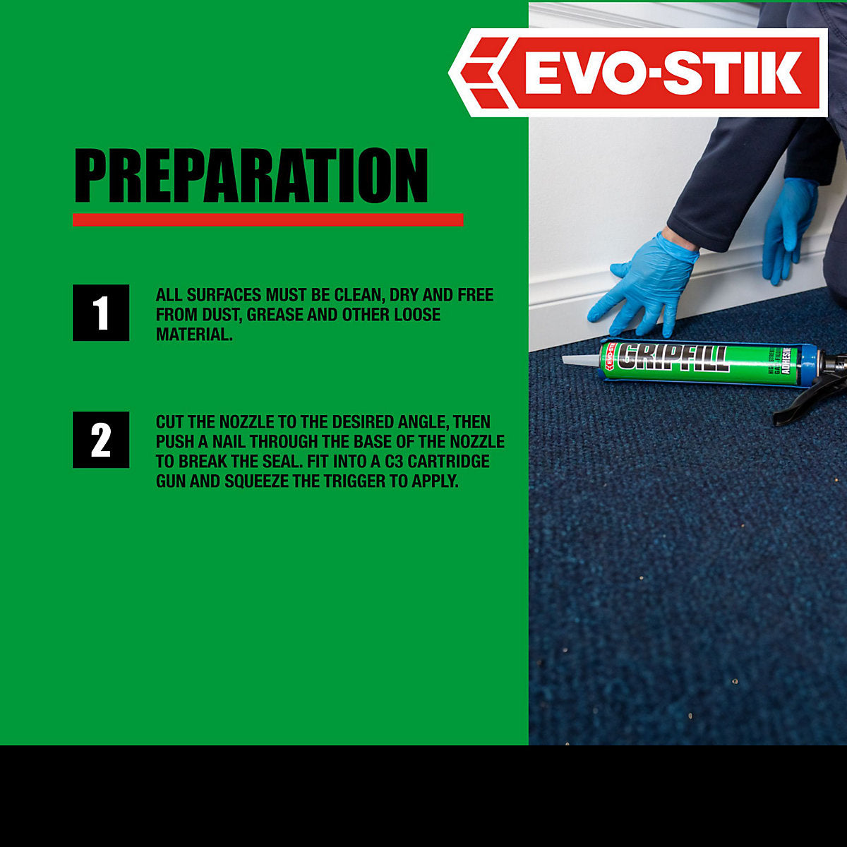 Evo-Stik Gripfill Grey Grab adhesive 350ml