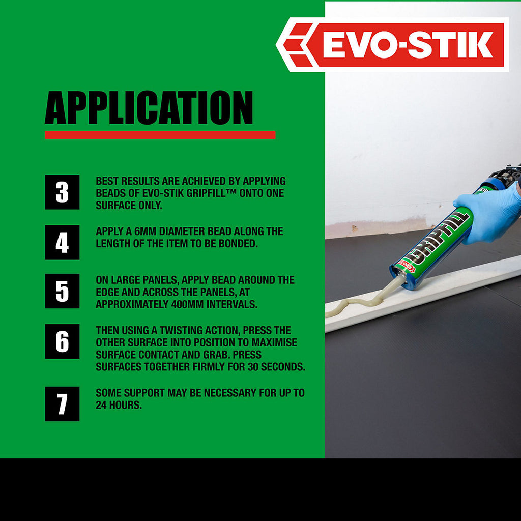 Evo-Stik Gripfill Grey Grab adhesive 350ml
