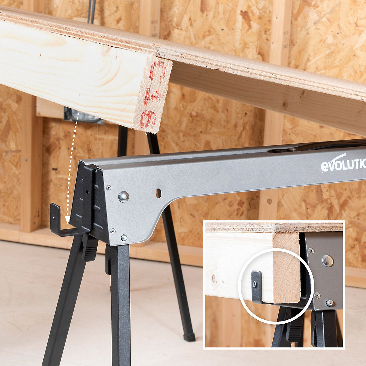 Evolution 500kg Foldable Saw horse, Pack of 2