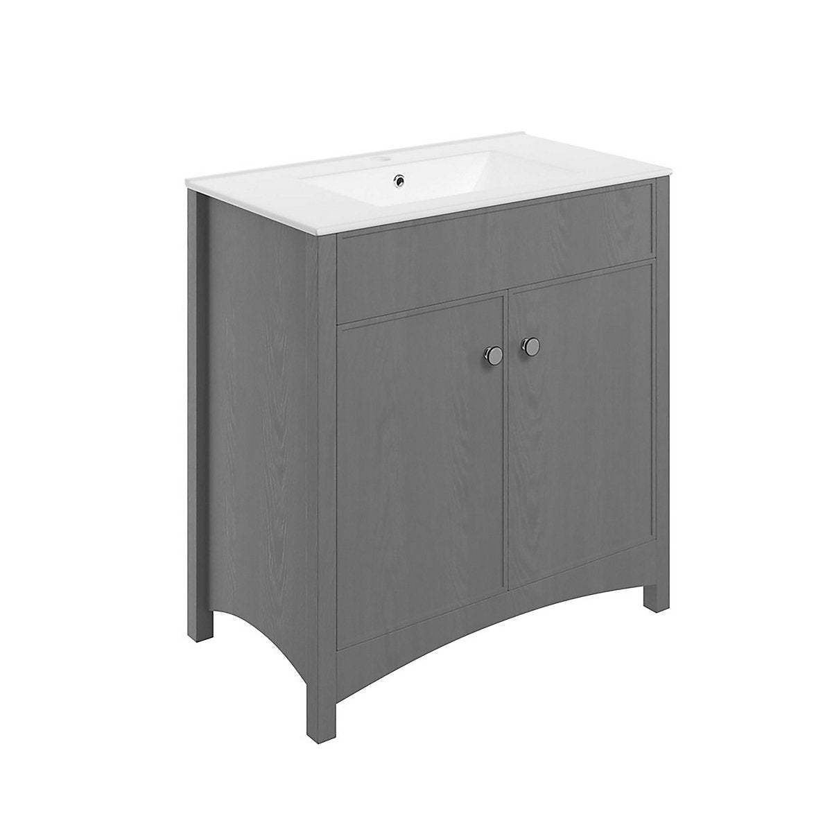 * Exbury Grey Ash Freestanding Vanity unit & basin set (W)810mm (H)835mm