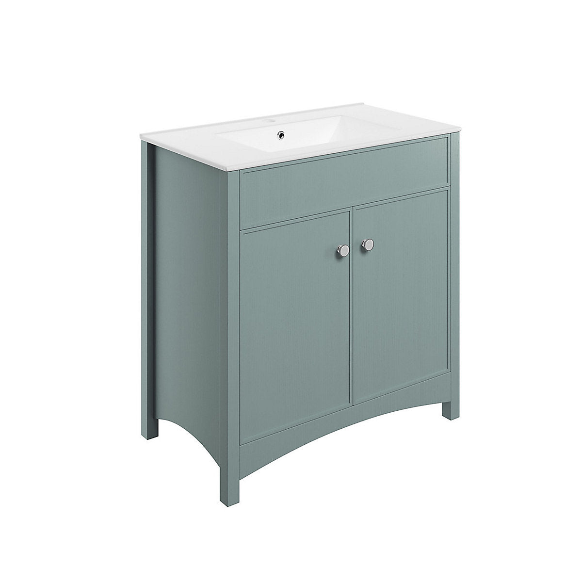 * Exbury Sea Green Ash Freestanding Vanity unit & basin set (W)810mm (H)835mm