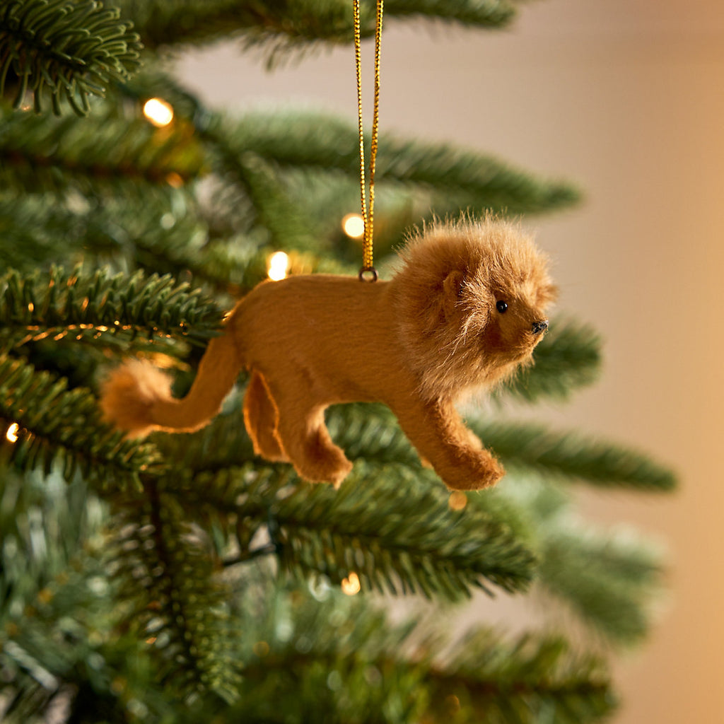 Fabric & plastic Lion Hanging decoration - Brown