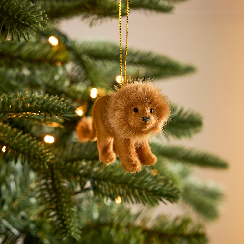 Fabric & plastic Lion Hanging decoration - Brown