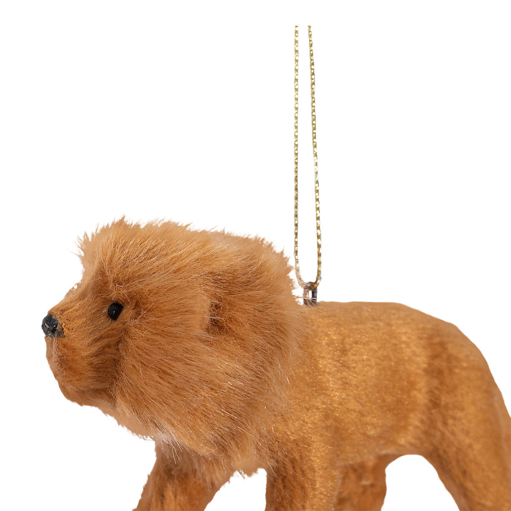 Fabric & plastic Lion Hanging decoration - Brown