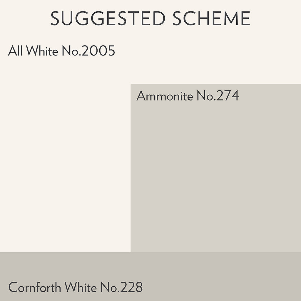 Farrow & Ball All White No.2005 Flat eggshell Topcoat Paint, 2.5L Tin