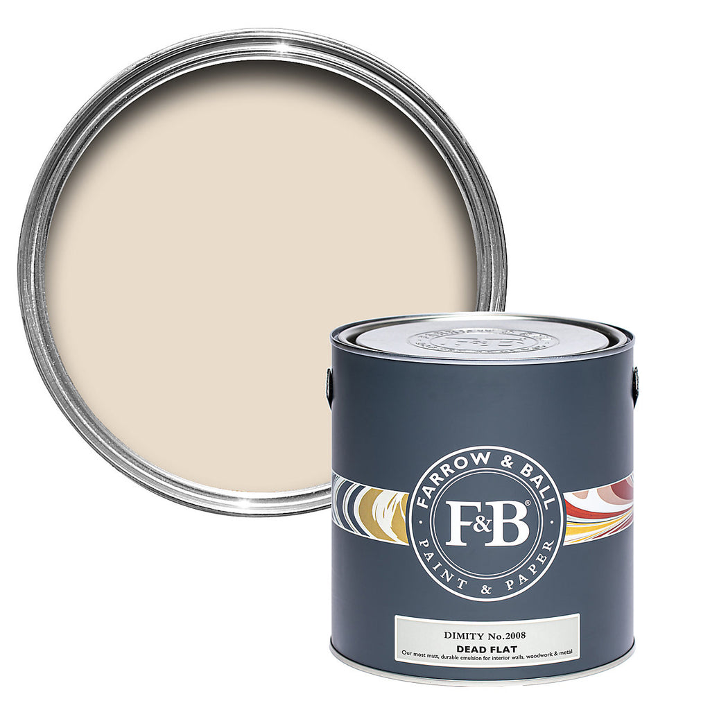 Farrow & Ball Dimity Dead-Flat Matt Multi-surface Emulsion paint, 2.5L