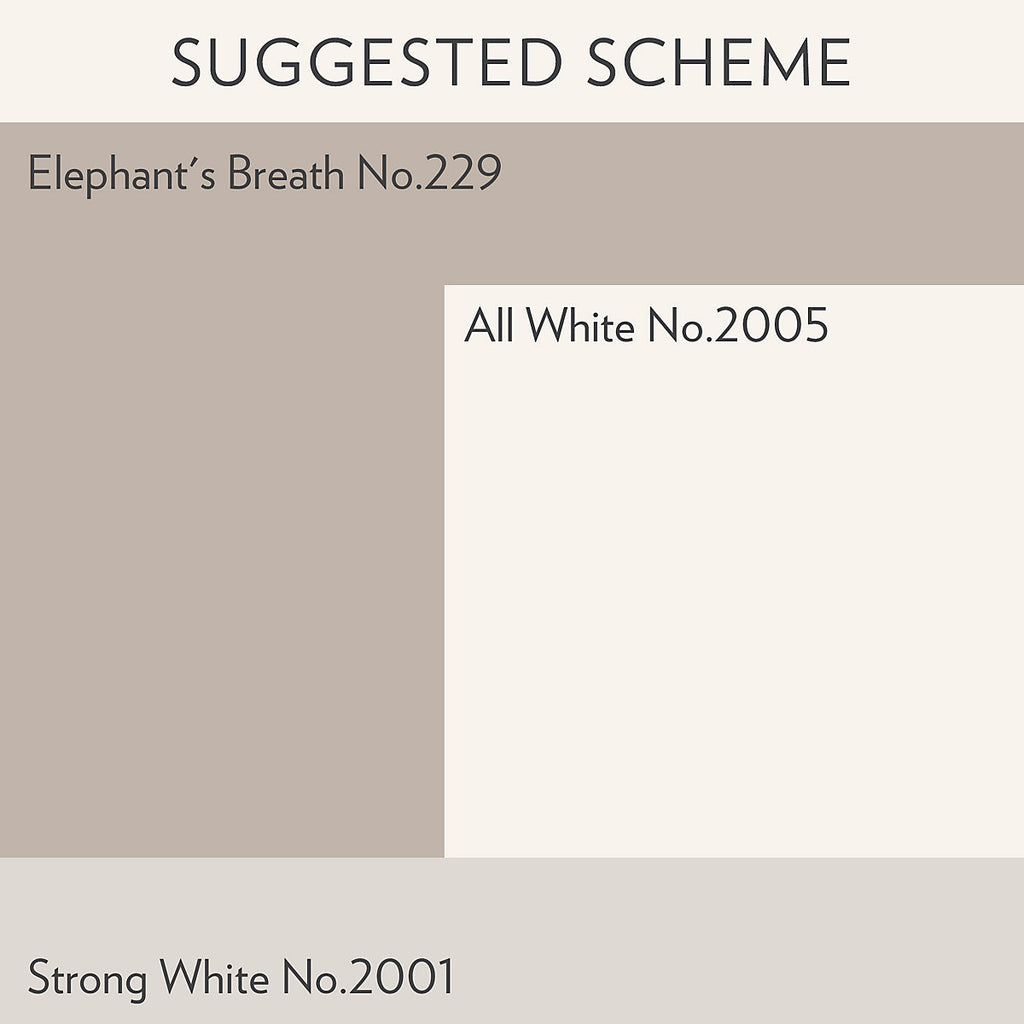 Farrow & Ball Elephants Breath No.229 Flat eggshell Multi-surface Topcoat Paint, 750ml Tin