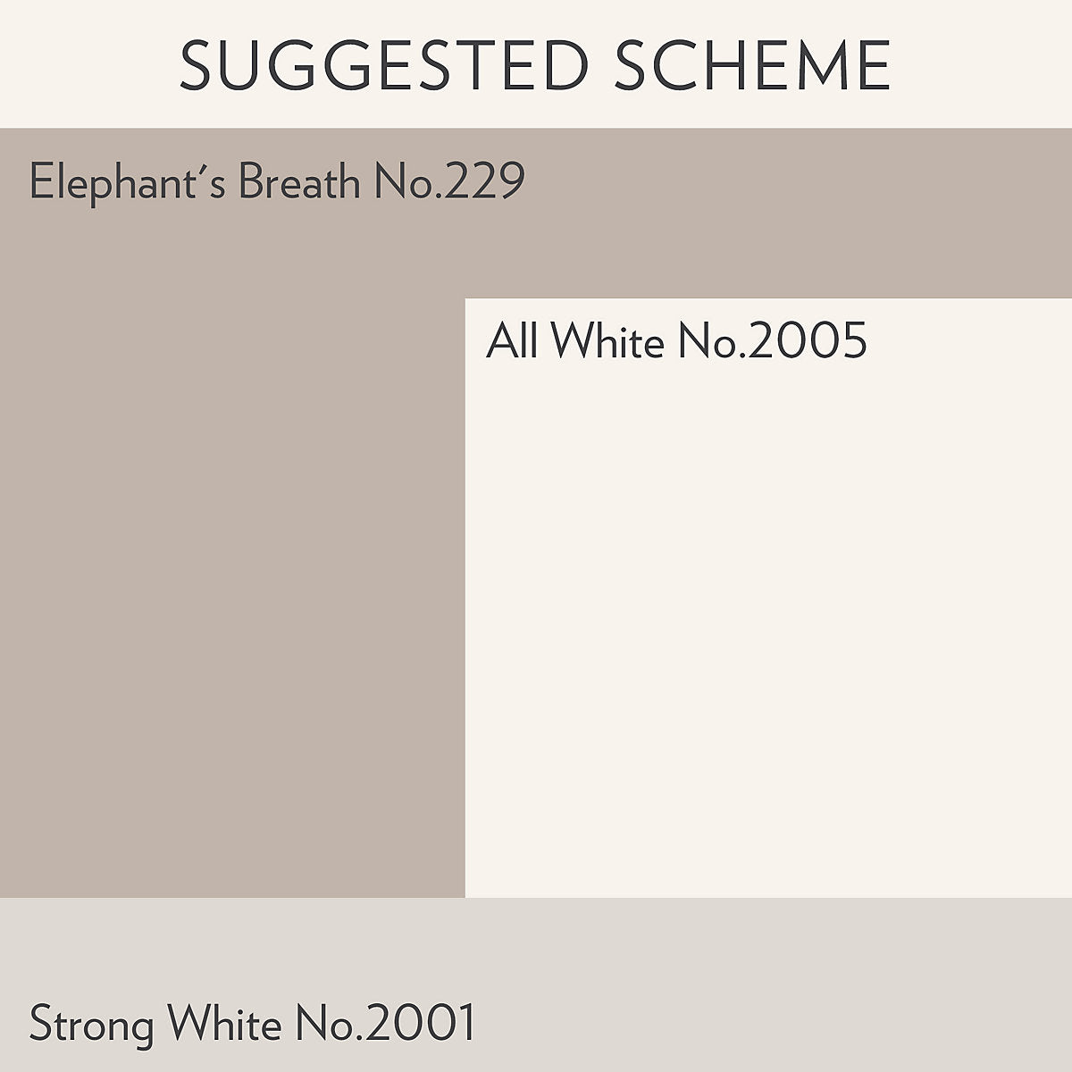 Farrow & Ball Elephants Breath No.229 Flat eggshell Multi-surface Topcoat Paint, 750ml Tin
