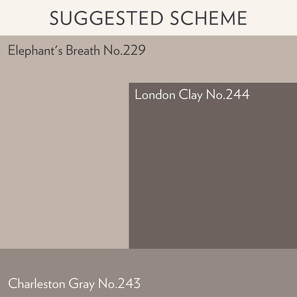 Farrow & Ball Elephants Breath No.229 Flat eggshell Multi-surface Topcoat Paint, 750ml Tin
