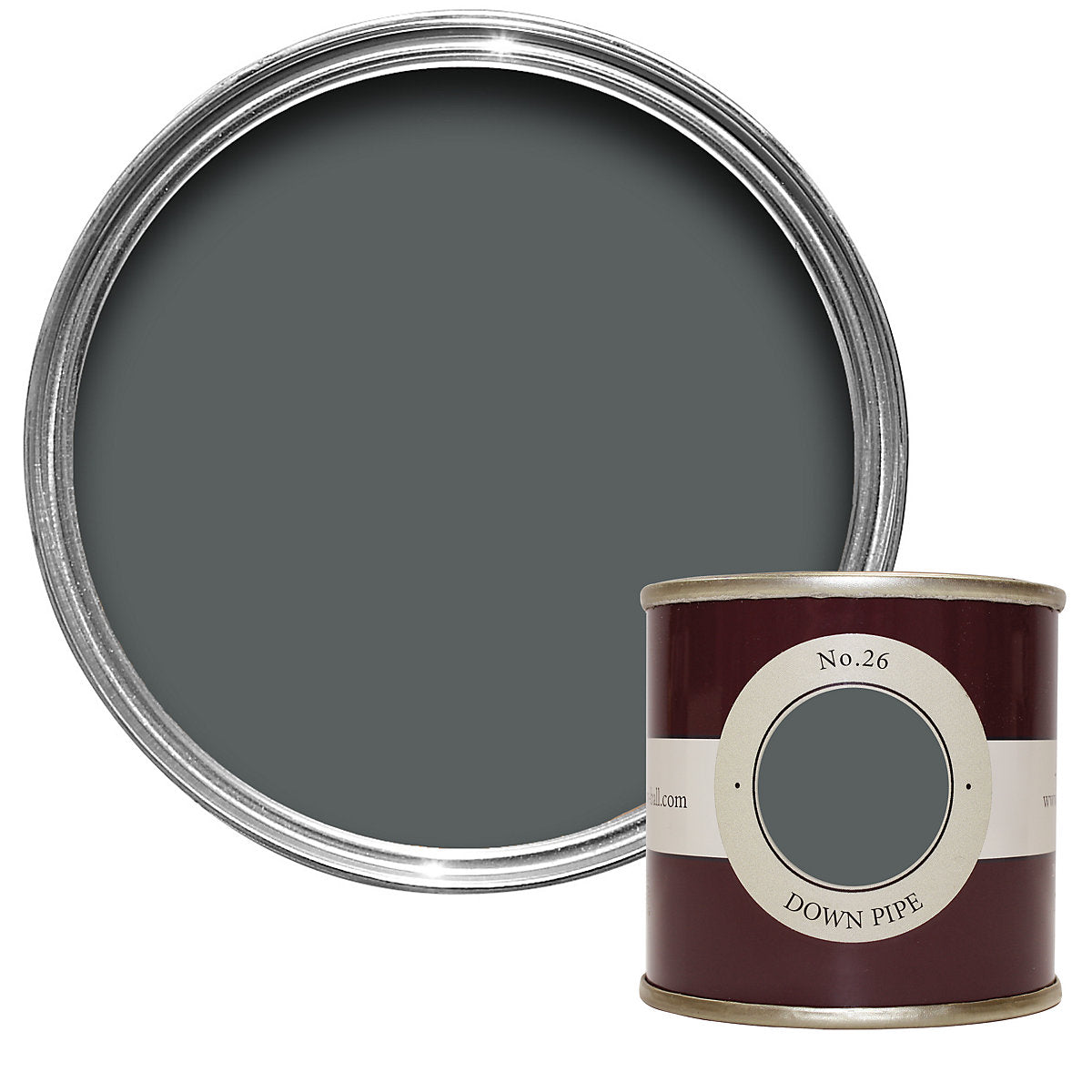 Farrow & Ball Estate Down Pipe Matt Wall & ceiling Emulsion paint, 100ml Tester pot