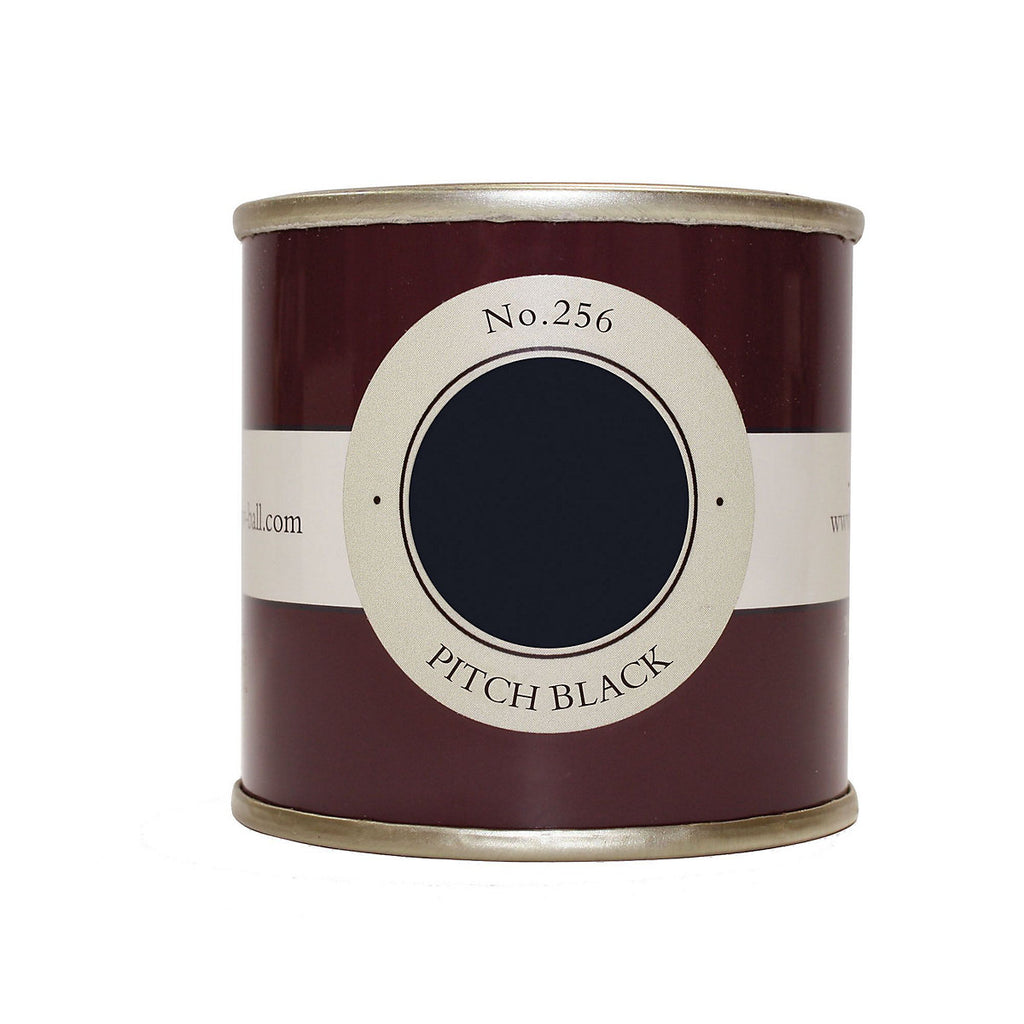 Farrow & Ball Estate Pitch Black Chalky Wall & ceiling Emulsion paint, 100ml Tester pot