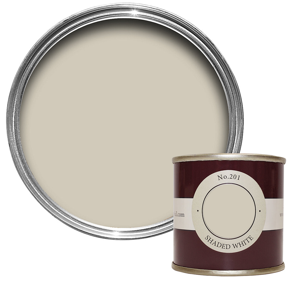 Farrow & Ball Estate Shaded White Matt Wall & ceiling Emulsion paint, 100ml Tester pot