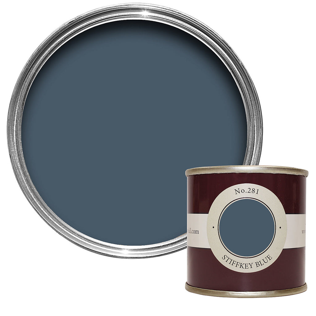 Farrow & Ball Estate Stiffkey Blue Matt Wall & ceiling Emulsion paint, 100ml Tester pot