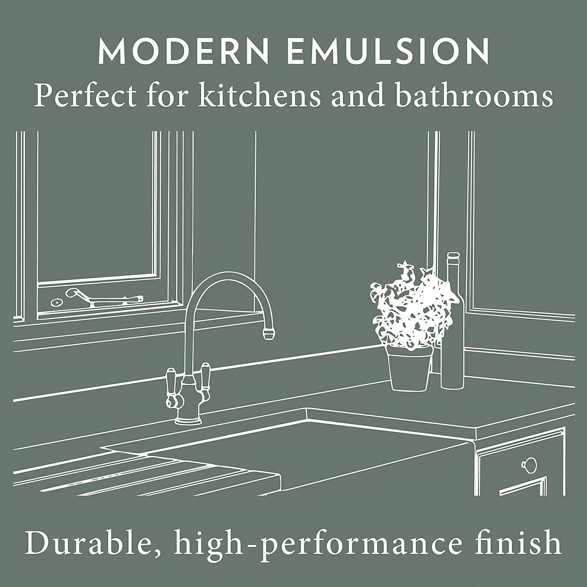 Farrow & Ball Modern Broccoli Brown Matt Wall & ceiling Emulsion paint, 2.5L