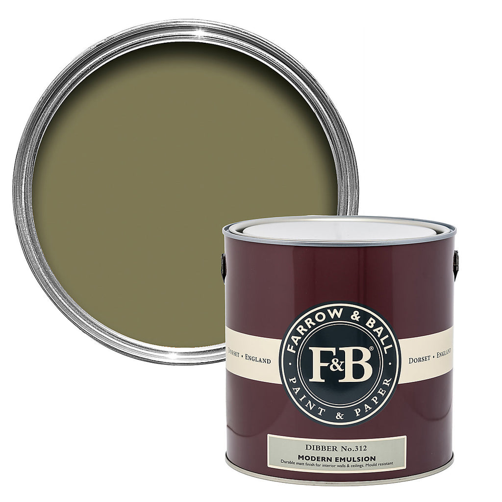 Farrow & Ball Modern Dibber Matt Wall & ceiling Emulsion paint, 2.5L