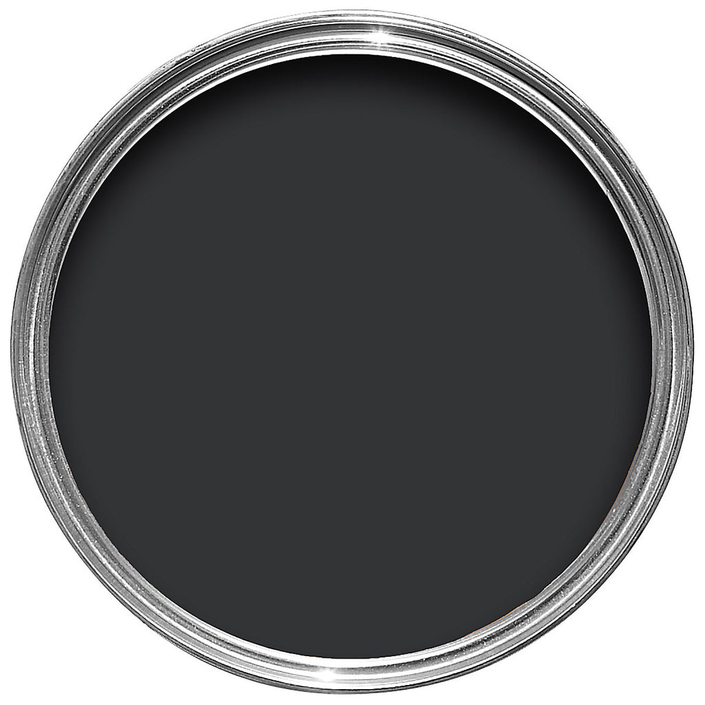 Farrow & Ball Modern Pitch Black No.256 Eggshell Paint, 2.5L