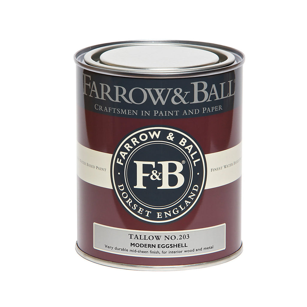 Farrow & Ball Modern Tallow No.203 Eggshell Paint, 750ml