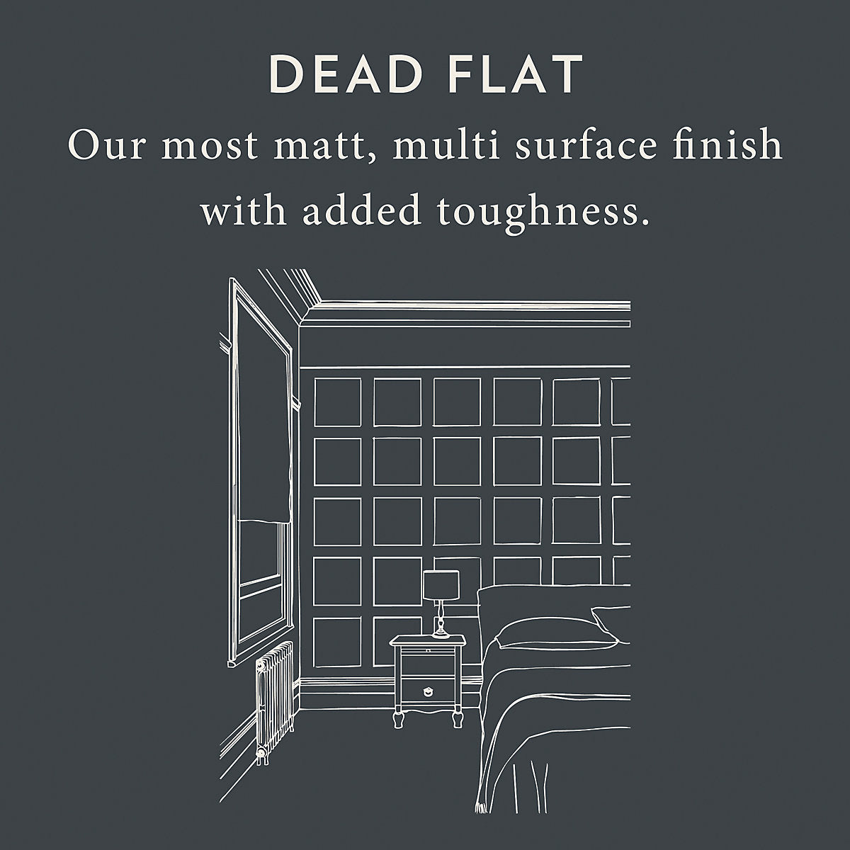 Farrow & Ball Off Black Dead-Flat Matt Multi-surface Emulsion paint, 750ml