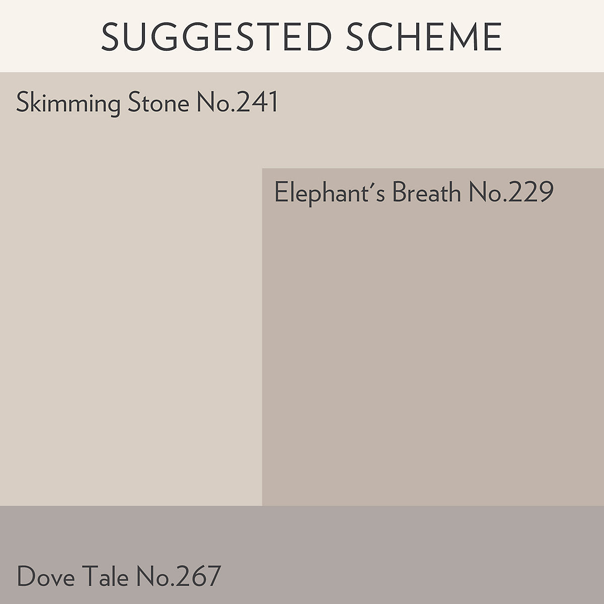 Farrow & Ball Skimming Stone No.241 Flat eggshell Multi-surface Topcoat Paint, 2.5L Tin