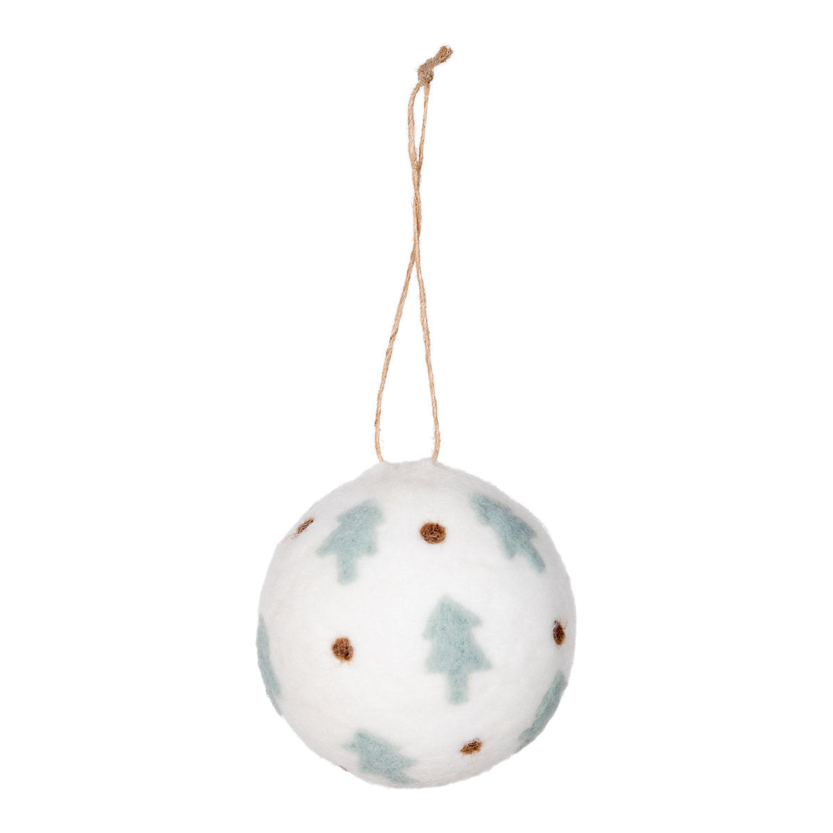 Felt Tree Bauble - White