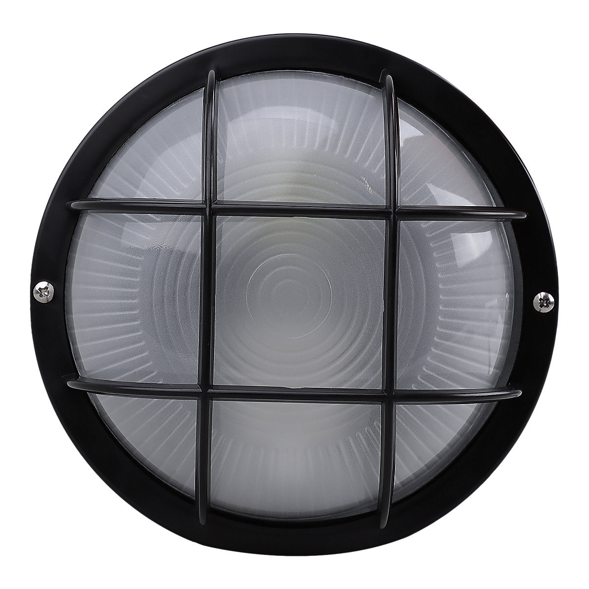 Fixed Black Mains-powered Outdoor Bulkhead wall light