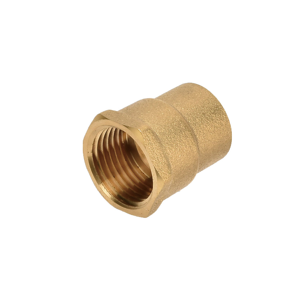 Flomasta Brass Pipe fitting coupler, (D)15mm x (L)28mm