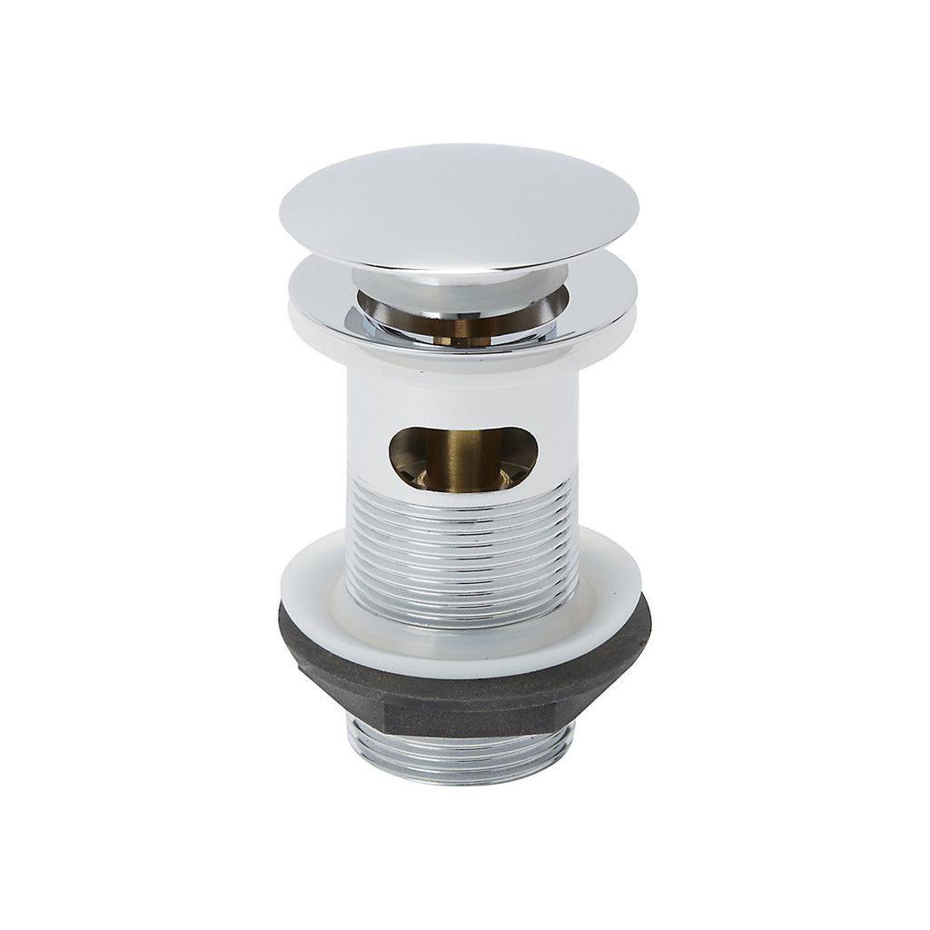 Flomasta Chrome effect Brass 80mm Sprung Slotted Waste (Dia)46mm