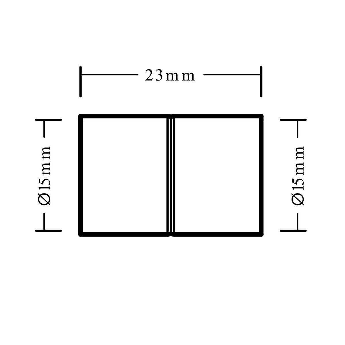 Flomasta End feed Straight Coupler, (D)15mm x