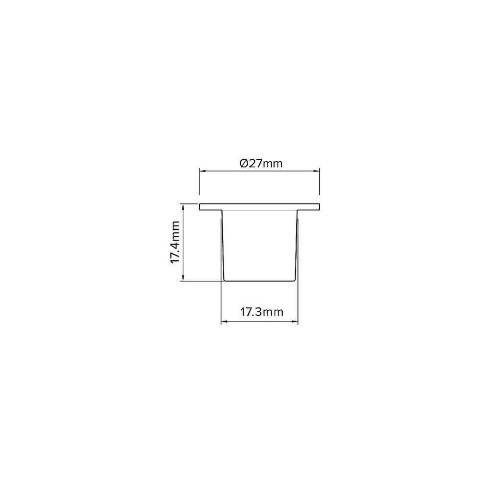 Flomasta Polypropylene Round Push-fit Blanking plug (Dia)27mm