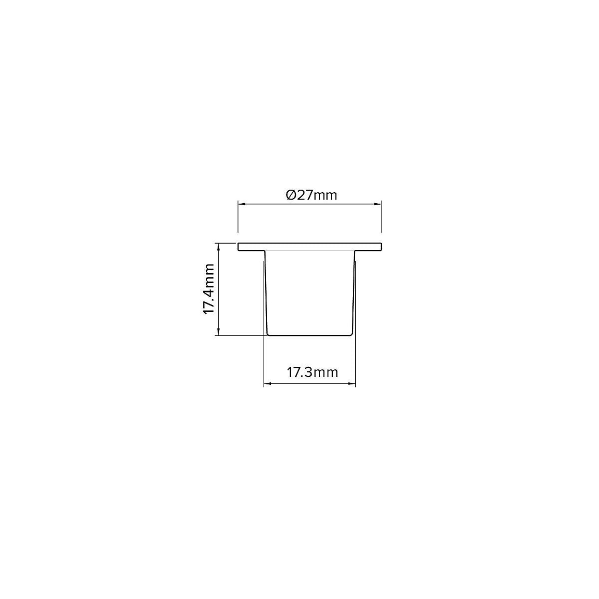 Flomasta Polypropylene Round Push-fit Blanking plug (Dia)27mm