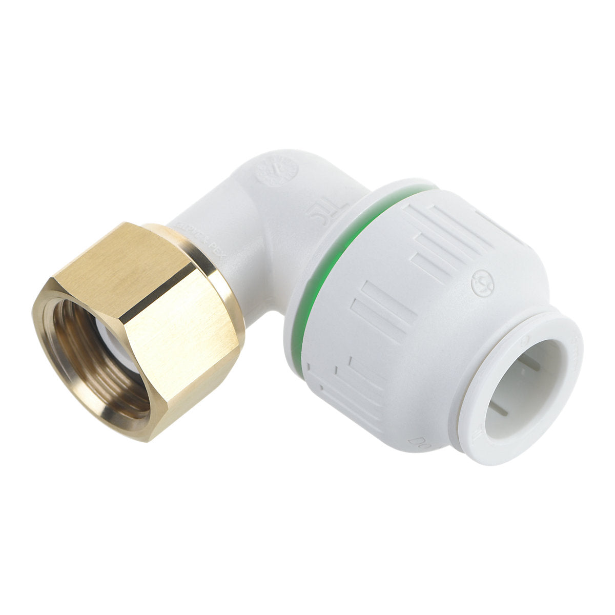 Flomasta Polysulfone (PSU) Pipe fitting adaptor White x ½" (L)59mm