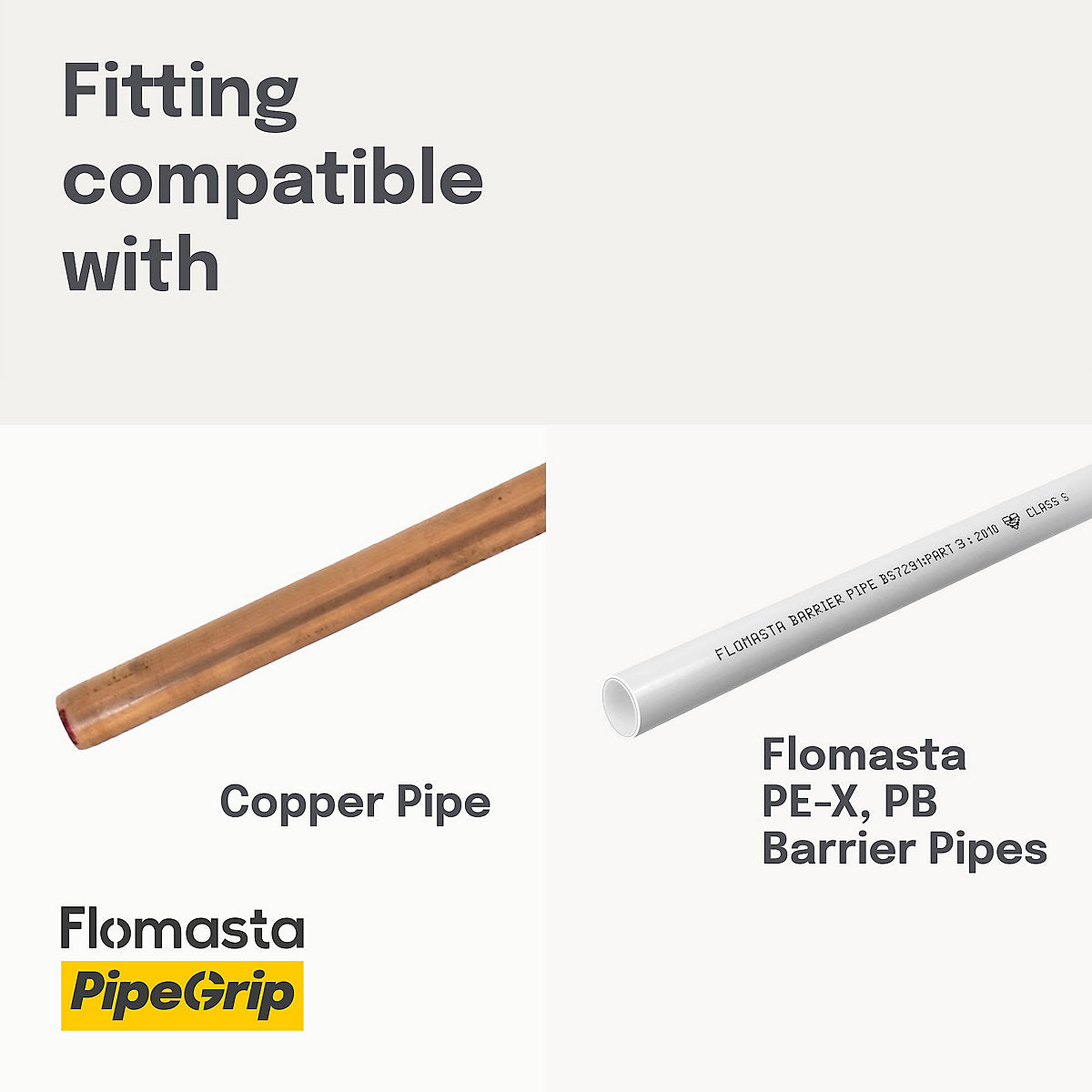 Flomasta Polysulfone (PSU) Pipe fitting adaptor White x ½" (L)59mm
