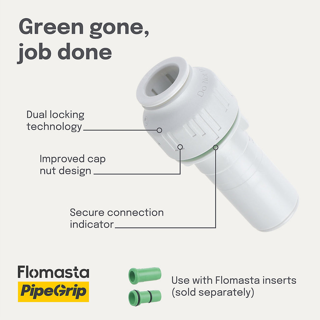 Flomasta SPR6764M Push-fit Pipe fitting reducer (Dia)15mm x 22mm