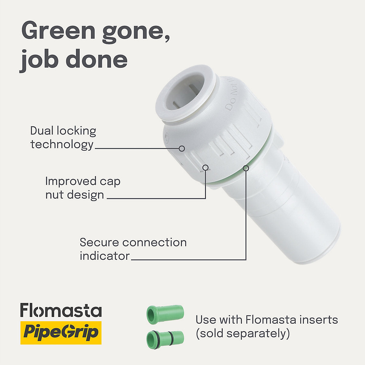 Flomasta SPR6764M Push-fit Pipe fitting reducer (Dia)15mm x 22mm