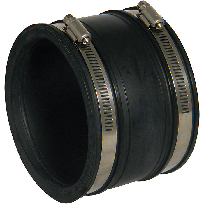FloPlast 288194 Black Push-fit Adjustable Round Underground drainage Coupler (Dia)115mm