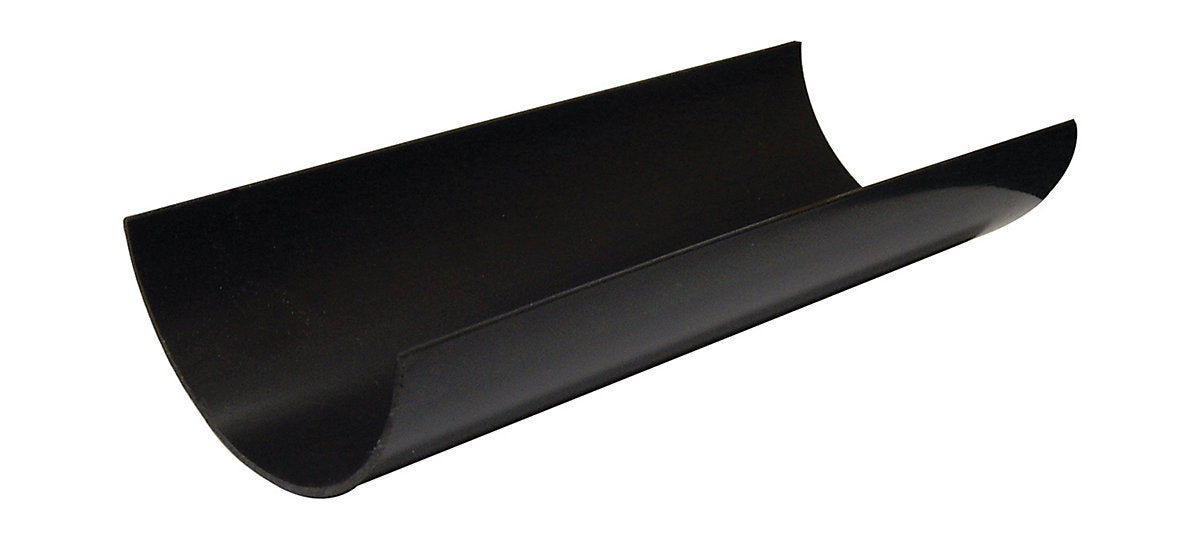 FloPlast Black Half round Gutter length (L)2m (Dia)112mm