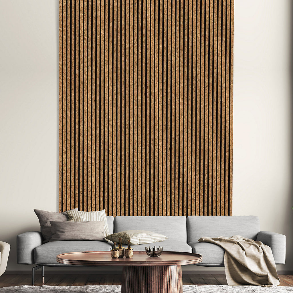 FN Acustico Cork veneer Acoustic panel (L)2400mm (W)572.5mm