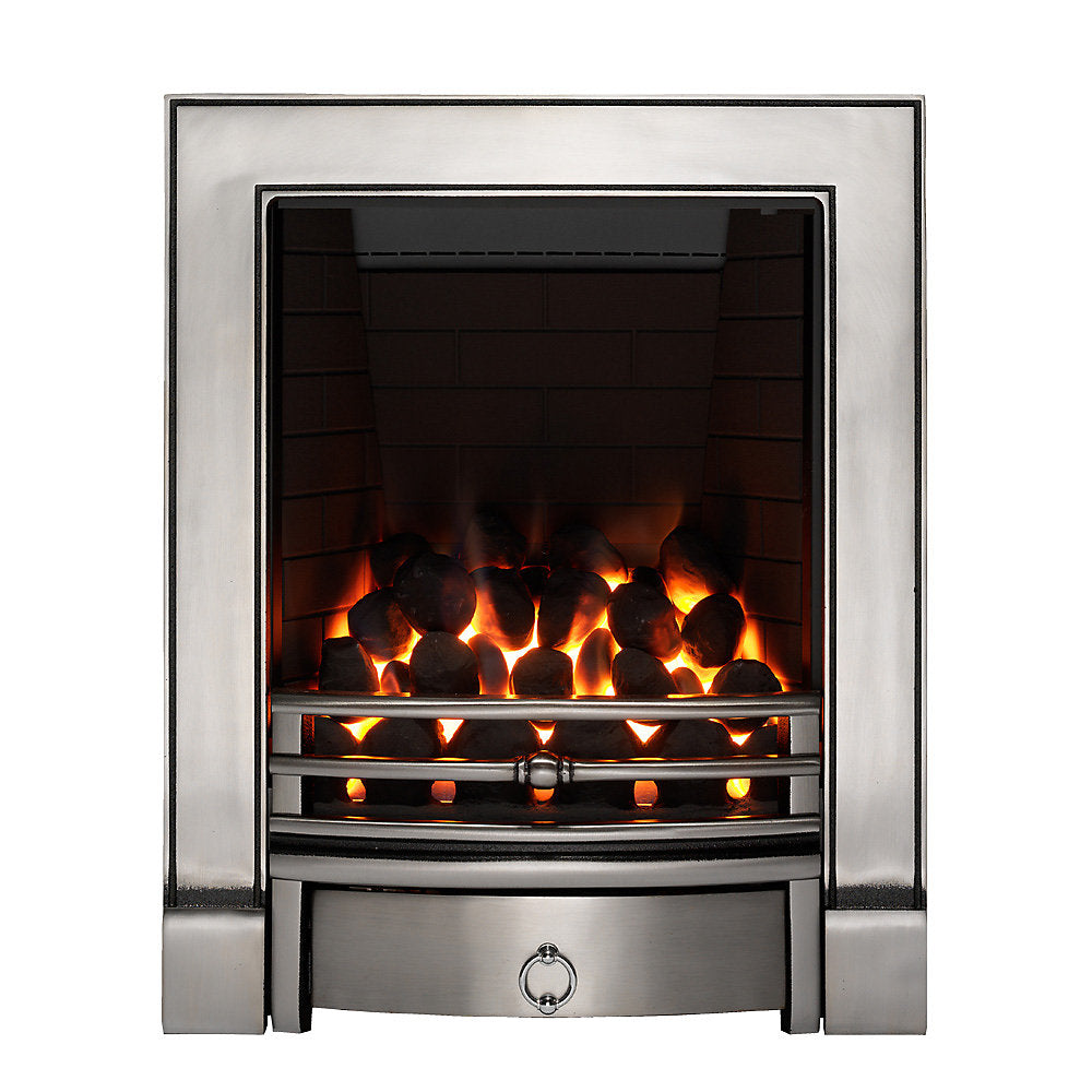 Focal Point Soho full depth Chrome effect Remote controlled 3.75kW Gas Fire
