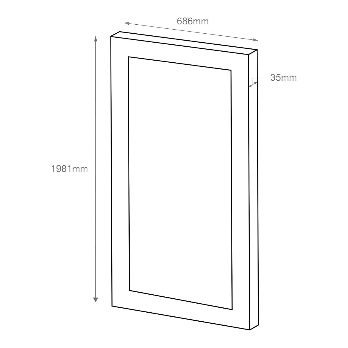 Fortia 4 panel Unglazed Traditional White Woodgrain effect Internal Timber Door, (H)1981mm (W)686mm (T)35mm