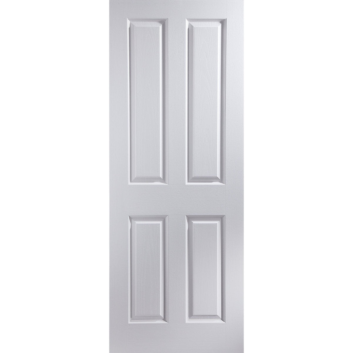 Fortia 4 panel Unglazed Traditional White Woodgrain effect Internal Timber Door, (H)1981mm (W)686mm (T)35mm