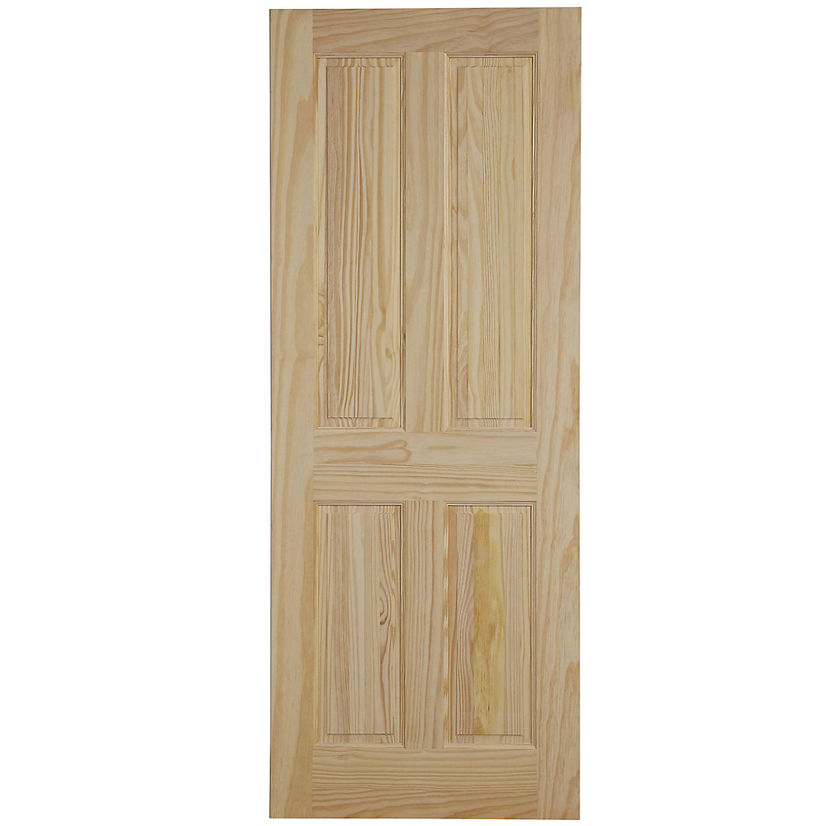 Fortia 4 panel Unglazed Victorian Pine veneer Internal Clear pine Fire door, (H)1981mm (W)686mm (T)44mm