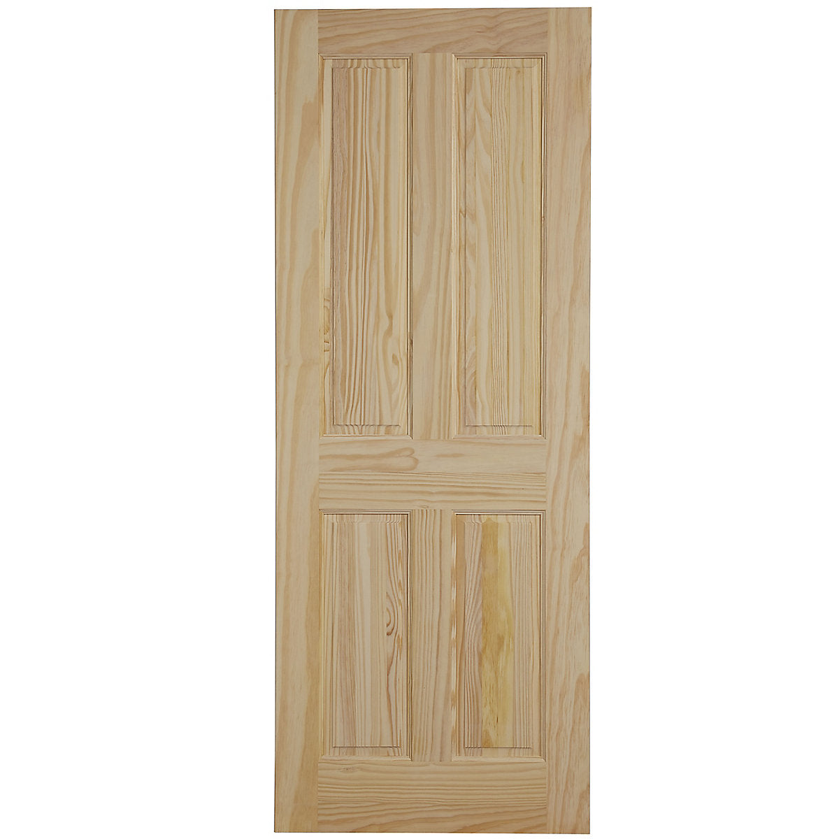 Fortia 4 panel Unglazed Victorian Pine veneer Internal Clear pine Fire door, (H)1981mm (W)838mm (T)44mm