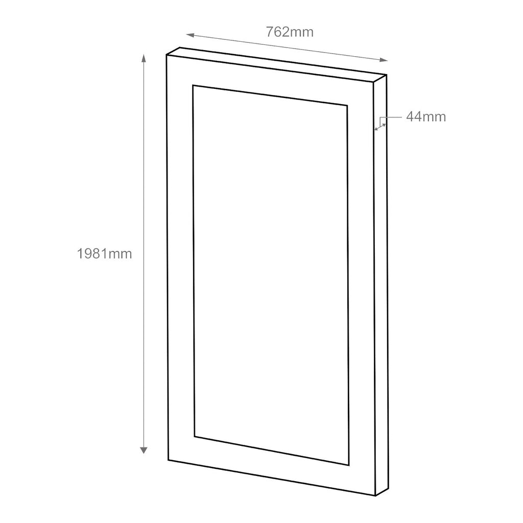 Fortia 6 panel Unglazed Contemporary Primed White Internal Timber Door, (H)1981mm (W)762mm (T)44mm