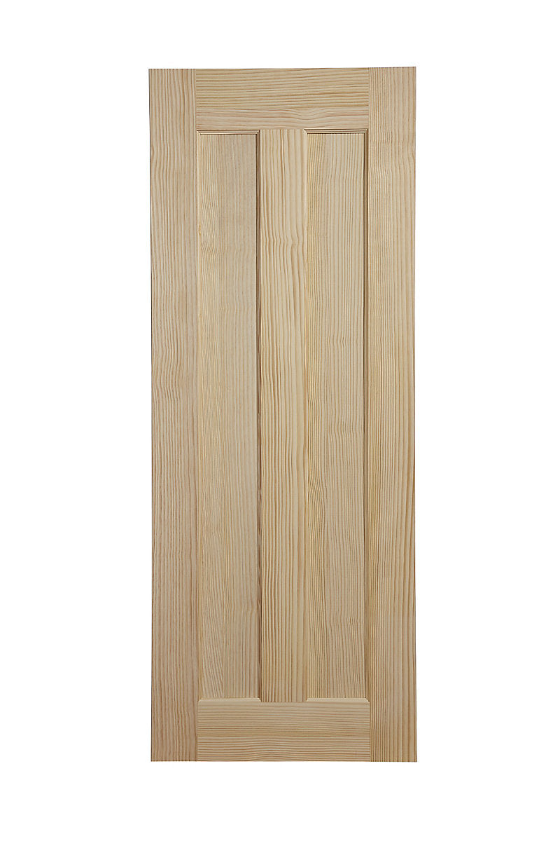 Fortia Vertical 2 panel Unglazed Contemporary Pine veneer Internal Clear pine Door, (H)1981mm (W)610mm (T)35mm