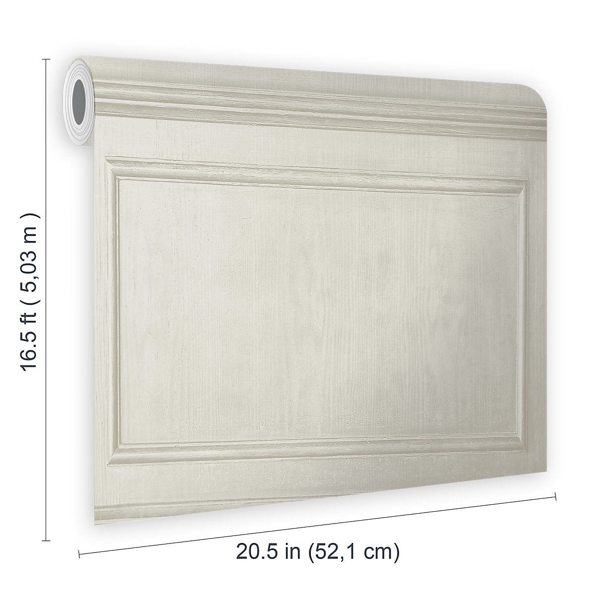 Fresco Neutral Wood panelling Smooth Wallpaper
