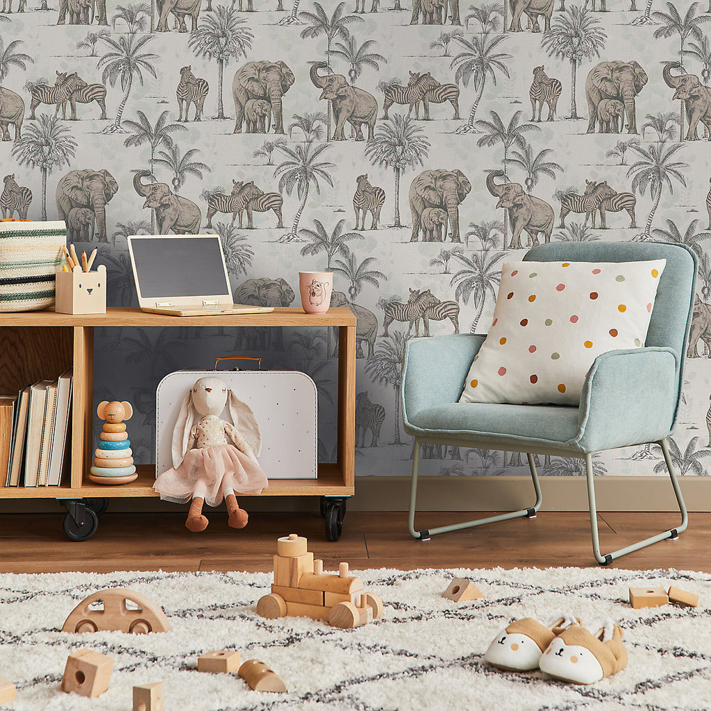 Fresco Rose Gold Animal Patterned Smooth Wallpaper
